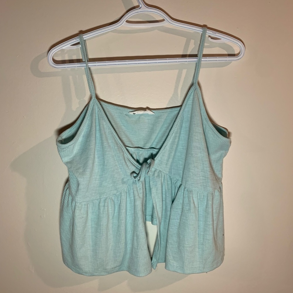 Blue notes crop top